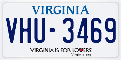 VA license plate VHU3469