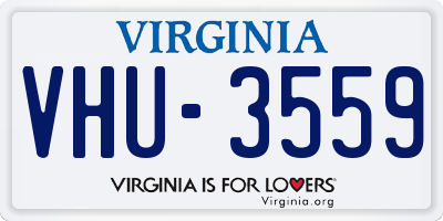 VA license plate VHU3559