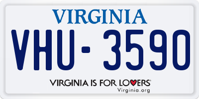 VA license plate VHU3590