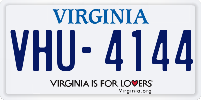 VA license plate VHU4144