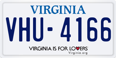 VA license plate VHU4166