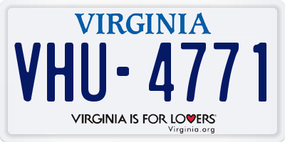 VA license plate VHU4771