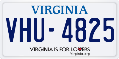 VA license plate VHU4825
