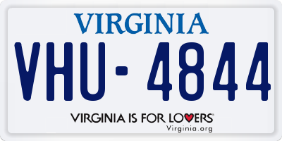 VA license plate VHU4844