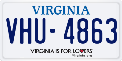 VA license plate VHU4863