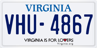 VA license plate VHU4867