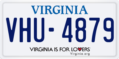 VA license plate VHU4879