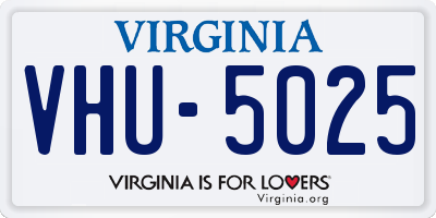 VA license plate VHU5025