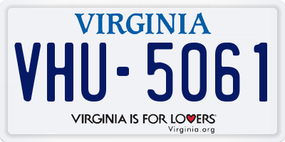 VA license plate VHU5061