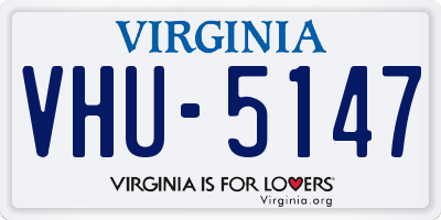 VA license plate VHU5147
