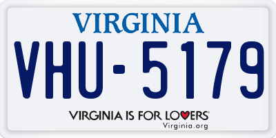 VA license plate VHU5179