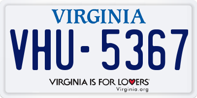 VA license plate VHU5367