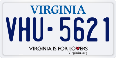 VA license plate VHU5621