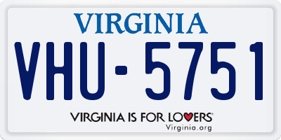 VA license plate VHU5751