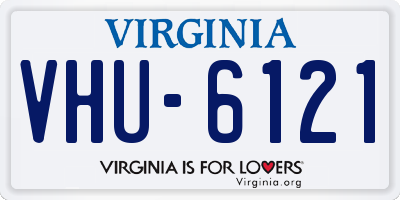VA license plate VHU6121