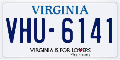 VA license plate VHU6141