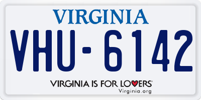 VA license plate VHU6142
