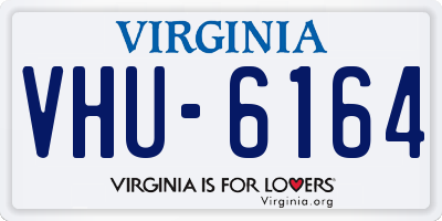 VA license plate VHU6164