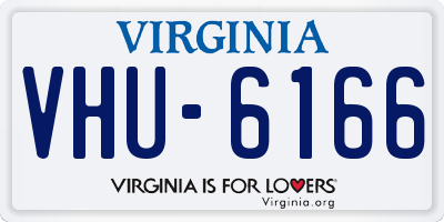 VA license plate VHU6166