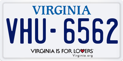 VA license plate VHU6562
