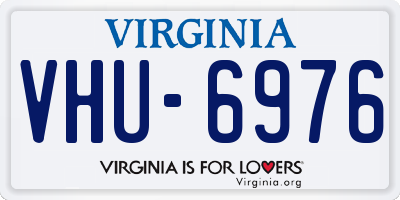 VA license plate VHU6976