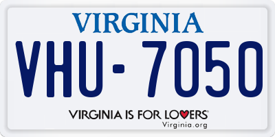 VA license plate VHU7050