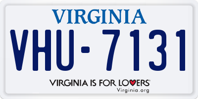 VA license plate VHU7131
