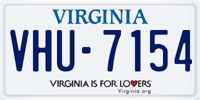 VA license plate VHU7154