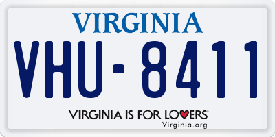 VA license plate VHU8411