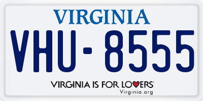 VA license plate VHU8555
