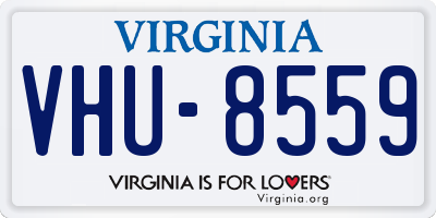 VA license plate VHU8559
