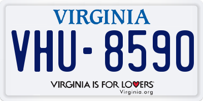 VA license plate VHU8590