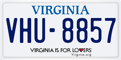 VA license plate VHU8857