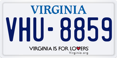 VA license plate VHU8859
