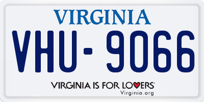 VA license plate VHU9066