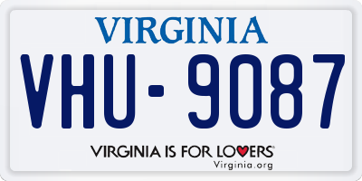 VA license plate VHU9087