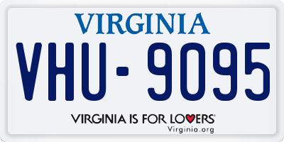 VA license plate VHU9095