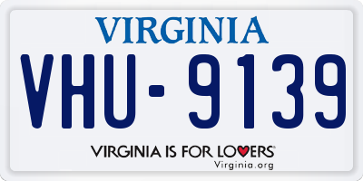 VA license plate VHU9139