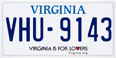 VA license plate VHU9143