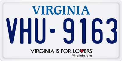 VA license plate VHU9163