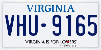VA license plate VHU9165