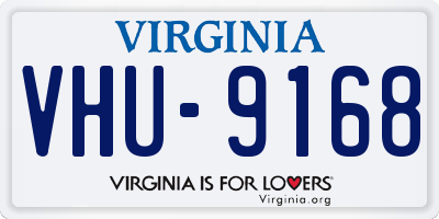 VA license plate VHU9168