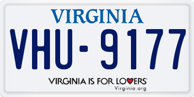 VA license plate VHU9177