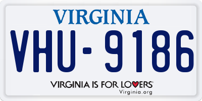 VA license plate VHU9186