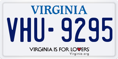 VA license plate VHU9295
