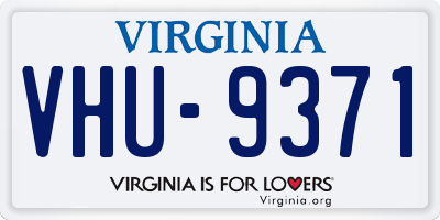 VA license plate VHU9371