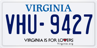 VA license plate VHU9427