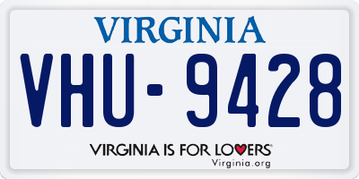 VA license plate VHU9428