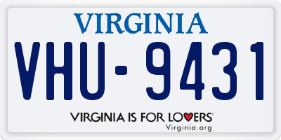 VA license plate VHU9431