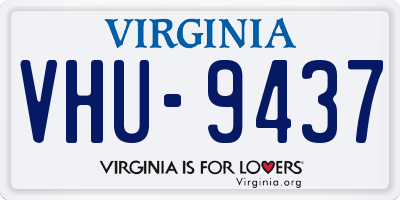 VA license plate VHU9437